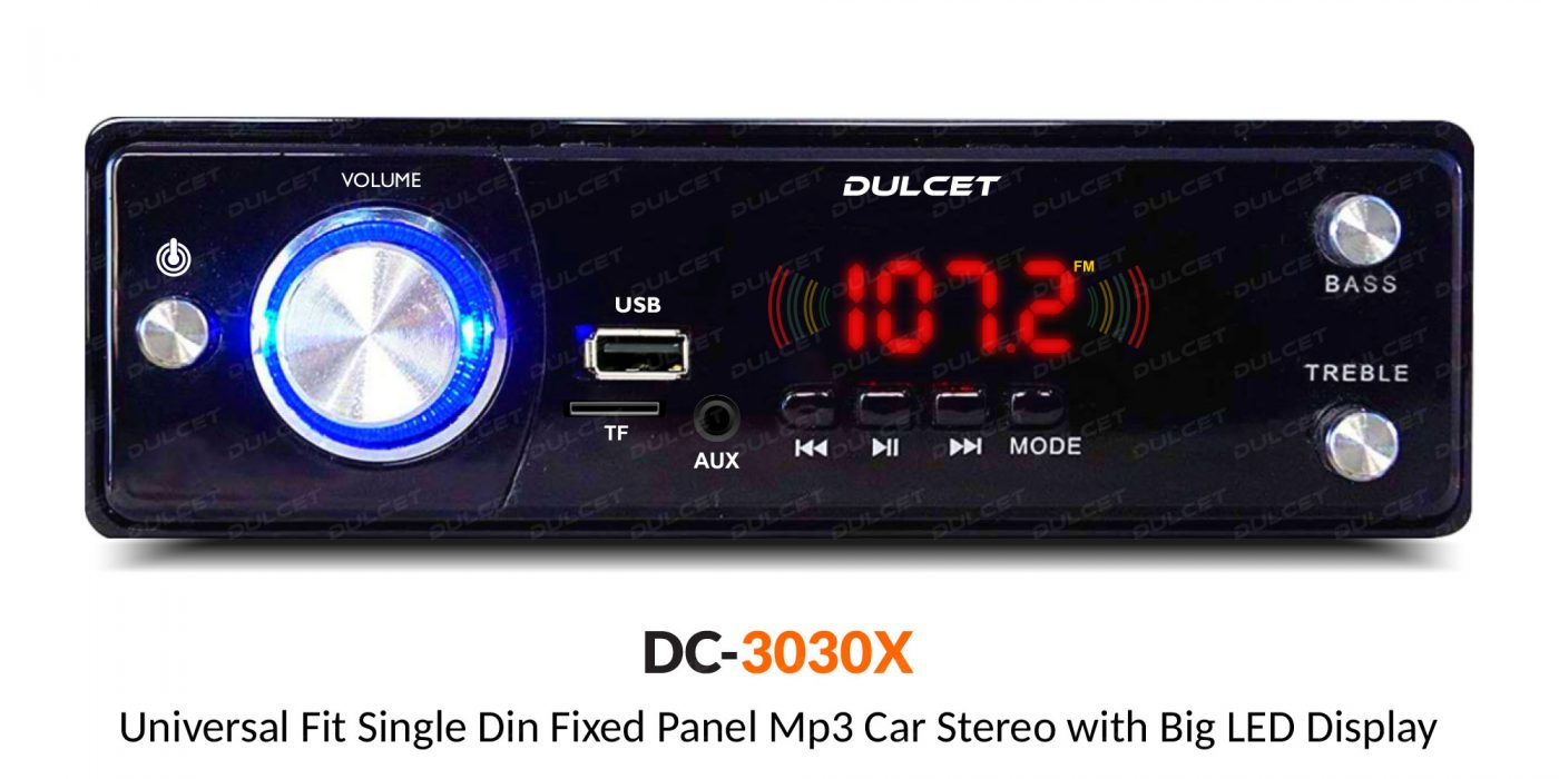 Dulcet DC-3030X Single Din Mp3 Car Stereo Hero Image