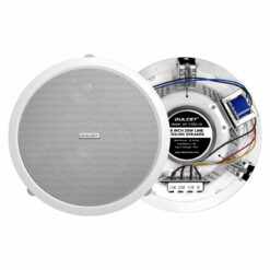 DULCET DC-CS8X-LN White 8 inch 20W Full Range 8 Ohms Line Ceiling Speaker