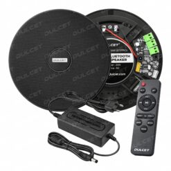 DULCET DC-CS6F-BT Black Pro 6.5 inch 20W 2 Way Active Bluetooth Ceiling Speaker with Inbuilt Amplifier