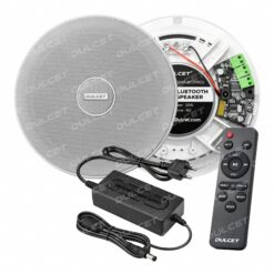 DULCET DC-CS6F-BT White Pro 6.5 inch 20W 2 Way Active Bluetooth Ceiling Speaker with Inbuilt Amplifier