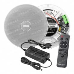 DULCET DC-CS6F-BT White Pro 6.5 inch 20W 2 Way Active Bluetooth Ceiling Speaker with Inbuilt Amplifier